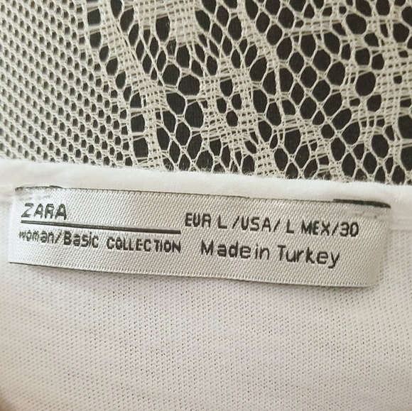 Zara White Ruffled Tank Top szL - Picture 6 of 6